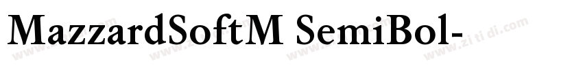 MazzardSoftM SemiBol字体转换